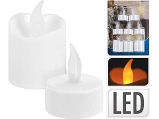 TEALIGHT 3,8X3,8CM, TOTAL WEIGHT: 110 GRAM, WHITE COLOUR, B/O, 8X CR2032 BATTERIES INCLUDED.