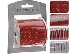DESIGNS/ ROLL ROL 250 6 See specificati 2,1 2,34 48 12 8719202002898 CAA615400 RIBBON ON ROLL, πολυεστέρας, SIZE: 1CM X 25MTR, COLOUR: RED WITH WHITE, 4