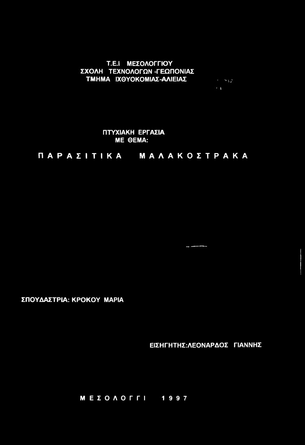 \ V ν ^ι ΠΤΥΧΙΑΚΗ ΕΡΓΑΣΙΑ ΜΕ ΘΕΜΑ: Π Α