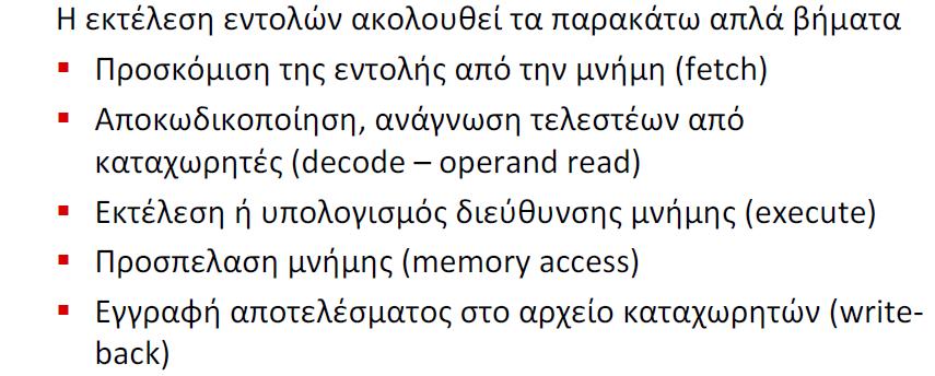 Ραραλλθλιςμόσ ςτον επεξεργαςτι Ι Αφξθςθ επιδόςεων = παραλλθλία => ΡΑΑΛΛΗΛΙΑ ΜΕΣΑ ΣΤΟΝ ΕΡΕΞΕΓΑΣΤΗ 1 θ ιδζα: παραλλθλιςμόσ ςτα bits (αφξθςθ bit length) 2 θ ιδζα: Διοχζτευςθ (pipelining) O κφκλοσ