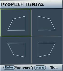 Πατήστε MENU/EXIT και κατόπιν πατήστε / μέχρι να επισημανθεί το μενού Οθόνη. 2.