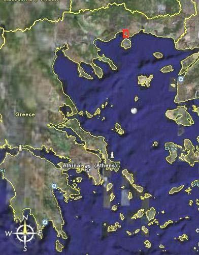 5 km and is part of a coastal lagoon system, with a total area of 1,700 ha, located at the western part of Nestos