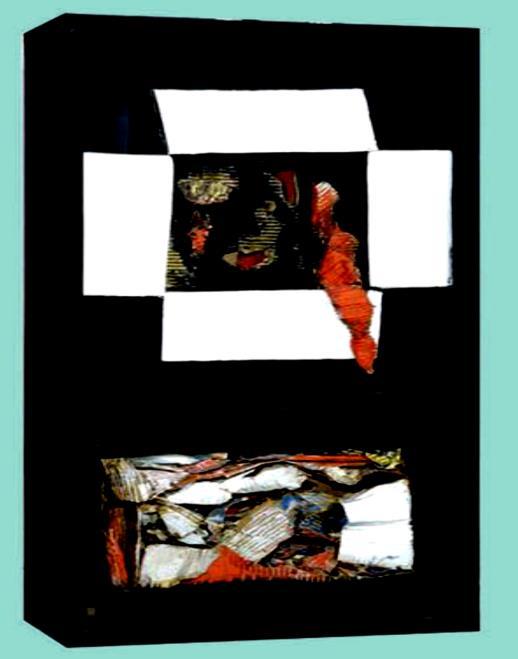 Δανιήλ (Παναγόπουλος), Κουτί, 1965, Εθνική Πινακοθήκη. «Μέσα σε κλουβιά καμωμένα από ιδέες και από πάθη έκλειναν ανέκαθεν τους ανθρώπους εκείνοι που τους κυβερνούν.