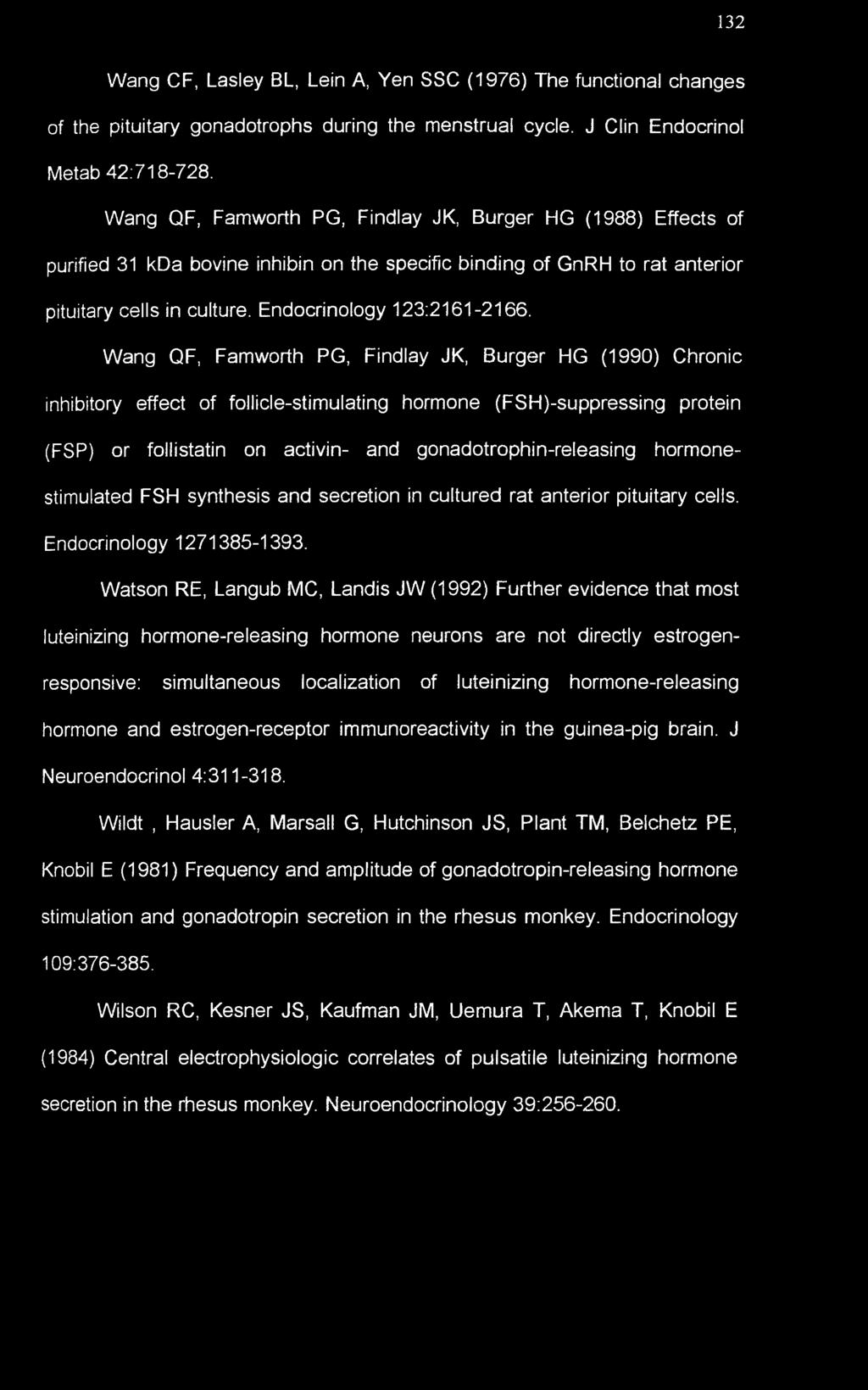 Wang QF, Famworth PG, Findlay JK, Burger FIG (1990) Chronic inhibitory effect of follicle-stimulating hormone (FSFI)-suppressing protein (FSP) or follistatin on activin- and gonadotrophin-releasing
