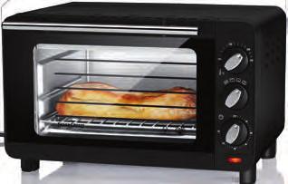 13 cm Αβαθμίδωτη ρύθμιση θερμοκρασίας από 100-230 C Με σχάρα γκριλ από ανοξείδωτο ατσάλι, ταψί ψησίματος από ατσάλι με επίστρωση
