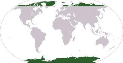 Η ΖΩΗ ΣΤΙΣ ΠΟΛΙΚΕΣ ΠΕΡΙΟΧΕΣ Οι πολικές περιοχές, όπως βλέπεις και στον παραπάνω παγκόσμιο χάρτη, βρίσκονται βορειότερα από το Βόρειο Πολικό Κύκλο και νοτιότερα από το Νότιο Πολικό Κύκλο.