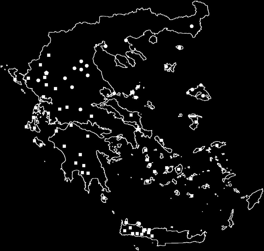 cavaticus Εικόνα Α16 : Οι θέσεις εμφάνισης των ειδών