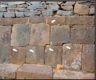 Εικόνα 6: Έμμεσες σεισμικές επιπτώσεις με την εφαρμογή αντισεισμικής δόμησης σε αψίδα οχυρωματικού τείχους της Ισλαμικής περιόδου στη Ισπανία (αριστερά) και σε πυραμίδα στο Μεξικό (δεξιά).