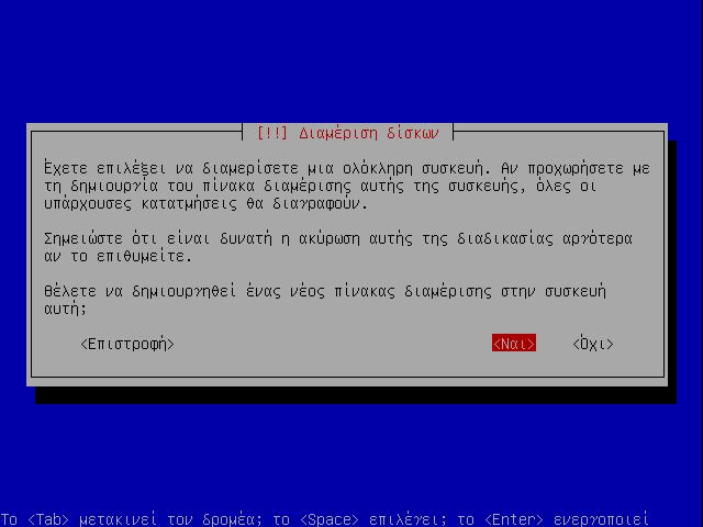 πίνακα διαµέρισης.