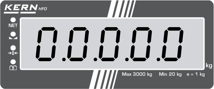 3.2 Οθόνη Δίοδος LED Η δίοδος LED ανάβει, όταν: Η ένδειξη βάρους είναι σταθερή a Η