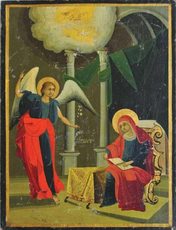 55. Αντίκες 2187 Ο Ευαγγελισμός. Αγιογραφία.