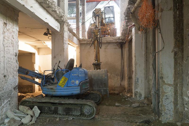 Μεγάλη πρόκληση αποτέλεσε η στατική ενίσχυση του κτιρίου.