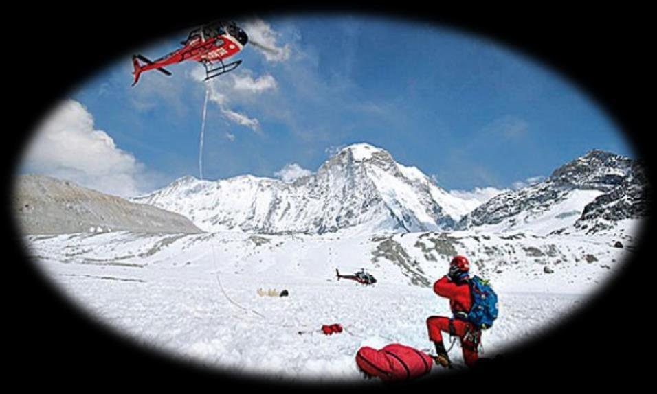 Παράδειγμα: Ένας ορειβάτης μάζας 80 kg παγιδεύεται σε ένα βουνό. Ελικόπτερο διάσωσης έρχεται να τον σώσει, χαμηλώνοντας συρματόσκοινο μήκους 15 m και μάζας 8 kg προς το μέρος του.