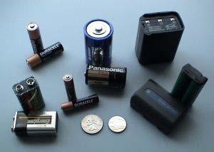 Διάφορες πρωτογενείς (μη επαναφορτιζόμενες) μπαταρίες Οι πρωτογενείς μπαταρίες, είναι οι μη επαναφορτιζόμενες.