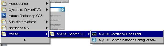 mysql>create database schoolappdb; γ) Διασύνδεση του εξυπηρετητή βάσης δεδομένων