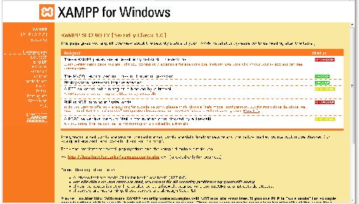 Εικόνα 25 XAMPP Security Check 1.