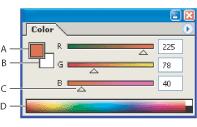 Εικόνα 34: A. Χρώμα προσκηνίου B. Χρώμα φόντου Γ. Ρυθμιστής Δ.