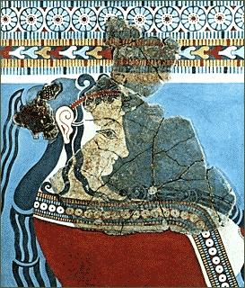 σ'σ έ πία ασβεσκνίαμα. κέντρ θύρες μικρό ρφή. δγεί βάθρ, δγύν βρίσκει κατευθείαν σν Σ ν ζωγραφισμέ μέσ μινωικό δόμ, σν Με κυκλική πθεμένς ν σ λεπτές πρόδμ.