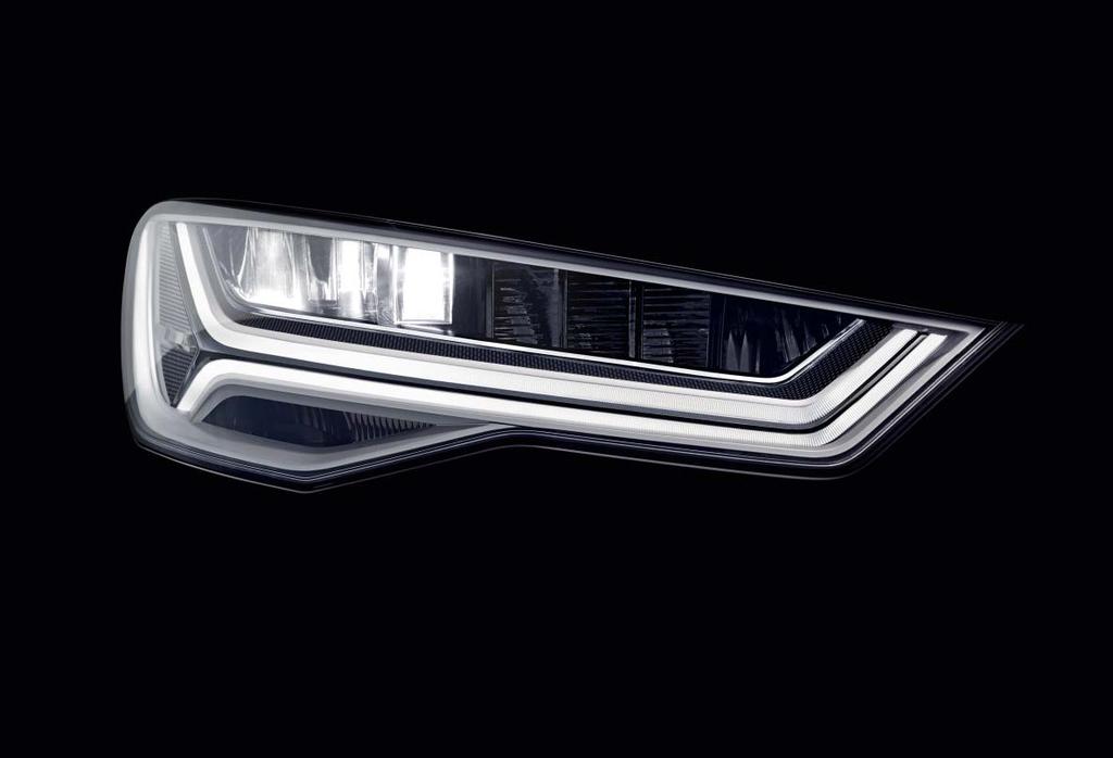 Προβολέας Audi Matrix LED Προβολέας Audi Matrix LED Βλέπει καλά. Το σκοτάδι είναι κάτι το σχετικό. Με τους προαιρετικούς προβολείς Matrix LED της Audi, η νύχτα γίνεται μέρα.