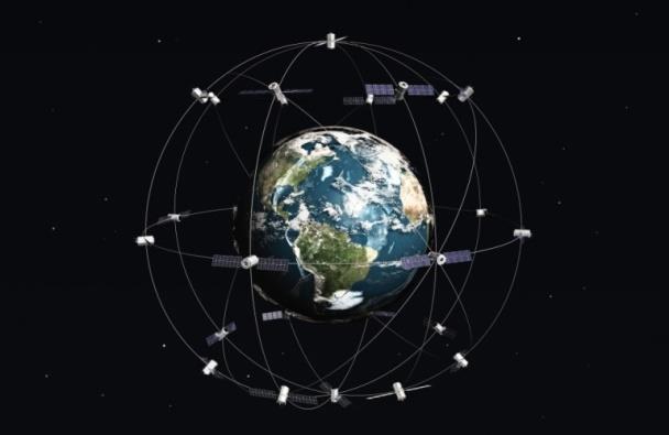 Σχήμα 2.1 Δίκτυο Δορυφόρων GPS πάνω από τη Γη.