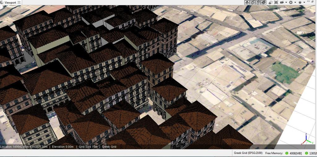 Εικόνα 81 : Άποψη του 3D μοντέλου της Παλιάς Πόλης της Κέρκυρας
