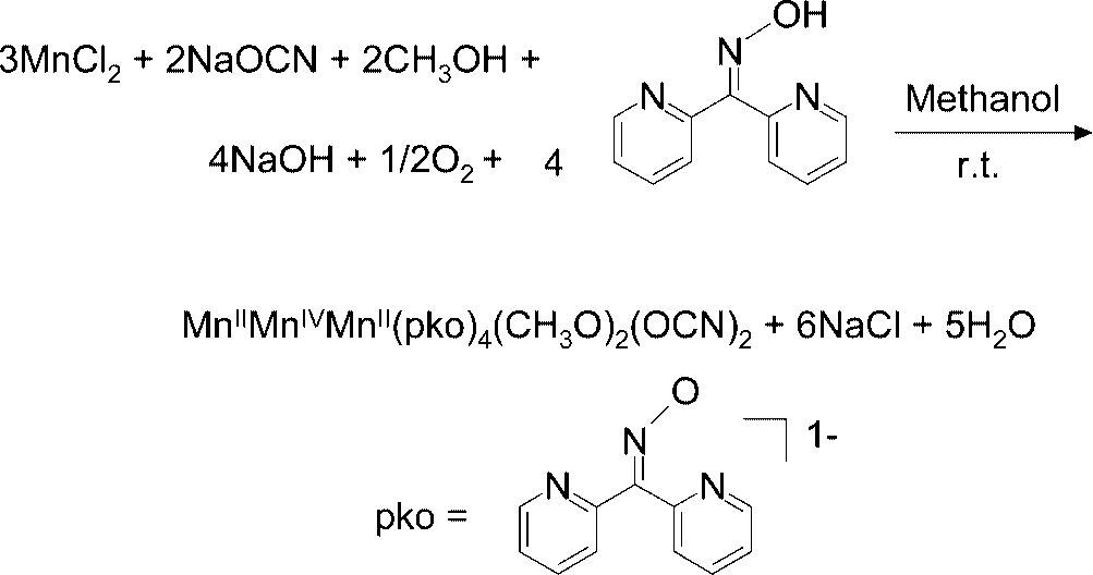 Trinuclear Mixed-Valent Mn II /Mn IV /Mn II Complexes bonucleotide reductase [7, 8], the Manganese Thiosulfate Oxidase [9], the mitochondrial SOD [10] the Manganese Peroxidase (MnP) [11, 12] the