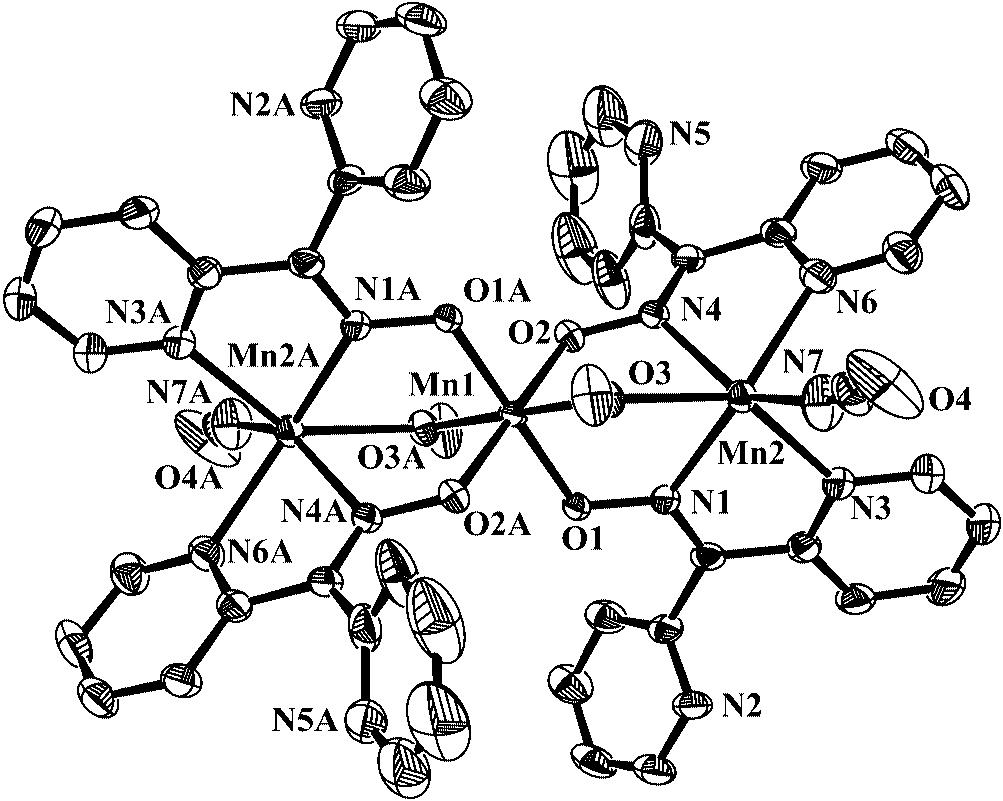Each Mn II ion (Mn2) is six coordinate having an N 4 OCl (1) orn 5 O(2) coordination environment.