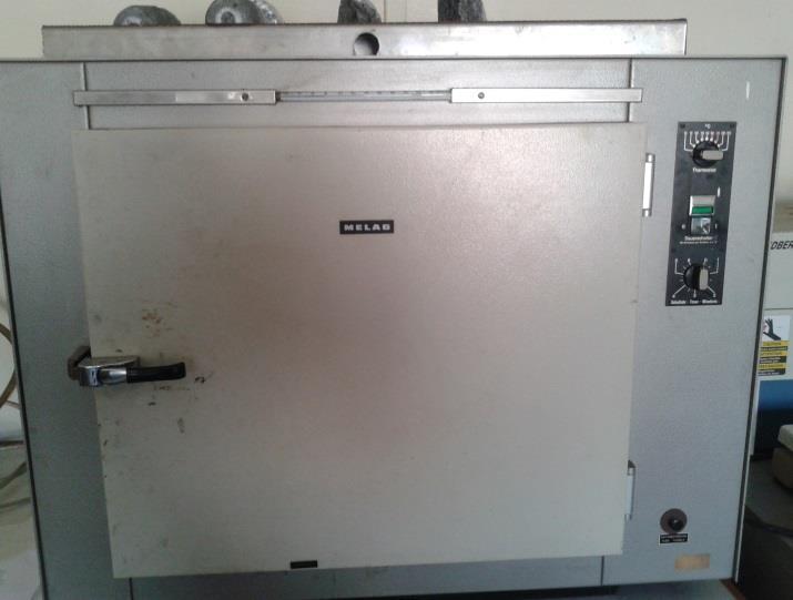 6 Ξηραντήριο Λόγω της υδατικής φύσεως του binder, τα δοκίμια πρέπει να τοποθετηθούν στο ξηραντήριο (εικόνα 14) μετά την εφαρμογή της