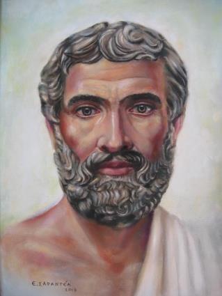 Εικονίζεται ήρεμος, χωρίς συναίσθημα, με κλασικό τύπο κεφαλής, αλλά λεπτομερή γλυφή προσώπου.