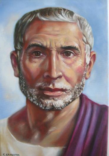 Εικ. 15. ΠΟΣΕΙΔΩΝΙΟΣ. (περ. 135-51 π.χ.) Ζωγραφική αναπαράσταση. Πιστεύεται πως αυτή ήταν περίπου η φυσιογνωμία του φιλοσόφου, του οποίου το έργο είχε συγκριθεί με του Ερατοσθένη και του Αριστοτέλη.