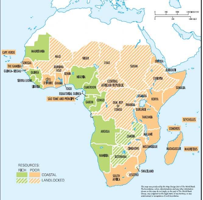 Υποσαχάρια Αφρική: χώρες πλούσιες σε πρώτες