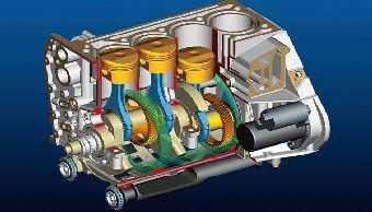 Ο ευθύγραμμος κινητήρας έχει μια σειρά κυλίνδρων τοποθετημένων κατακόρυφα ή και πλάγια και ευθυγραμμισμένων με τους τριβείς του στροφαλοφόρου.