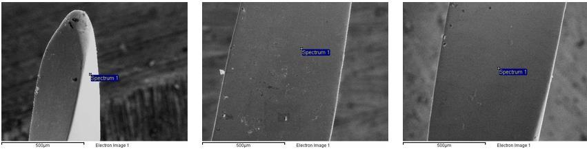 5. EndoWave 1 ο εργαλείο Weight% Atomic% Weight% Atomic% Weight% Atomic% Si 2.14 4.18 Ti 47.50 52.59 33.16 37.97 44.61 49.68 Ni 52.50 47.41 33.24 31.06 55.39 50.32 Cu 16.53 14.27 Zn 14.92 12.