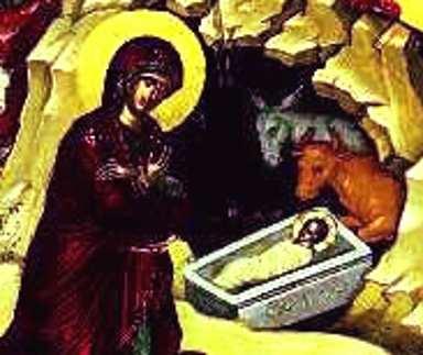 1. Ο στάβλος (σπήλαιο) Το σκοτεινό σπήλαιο συμβολίζει Τον τάφο του Χριστού και προεικονίζει το σταυρικό θάνατο και