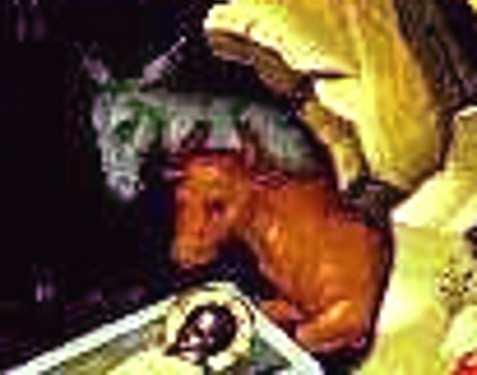 4. Τα δύο ζώα κοντά στον Ιησού Ο Γρηγόριος ο Ναζιανζηνός είδε σ' αυτό το κείμενο του Ησαΐα τη καθολική πρόσκληση προς τους ανθρώπους να αναγνωρίσουν τον Κύριό τους, όπως τα άλογα ζώα το δικό τους
