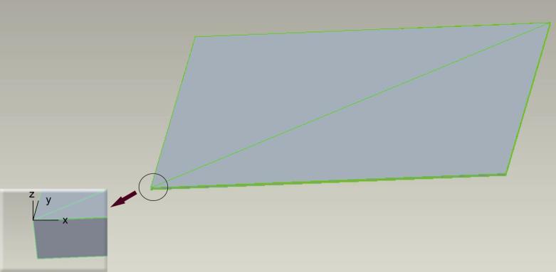 σταυρού στο σημείο του κομματιού εκείνο που συμπίπτει με το σημείο (0,0) που έχει τοποθετηθεί στο στερεό (σχήμα 4.4) στο λογισμικό LpsWin.