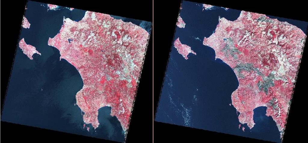 Περιοχές μελέτης και δεδομένα Τα στοιχεία των εικόνων Landsat που χρησιμοποιήθηκαν στις επιμέρους εργασίες της διατριβής παρουσιάζονται στον Πίνακα 3.2.