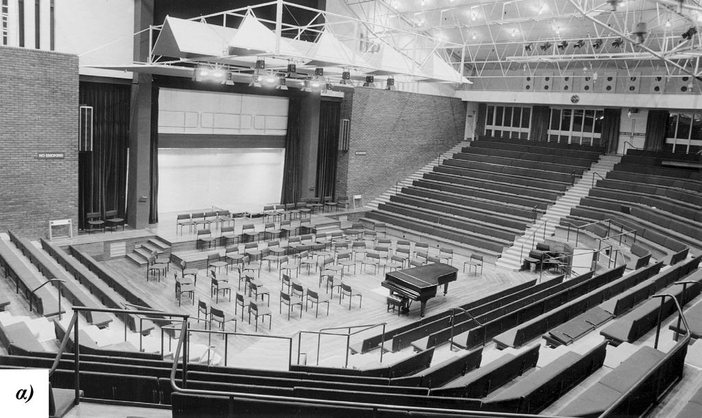 Συνεχ. (2 από 3) Πειραματική εφαρμογή: Royal Festival Hall, London. Στα μέσα της δεκαετίας του 1960 εγκαταστάθηκε στην αίθουσα το σύστημα της υποβοηθούμενης αντήχησης.