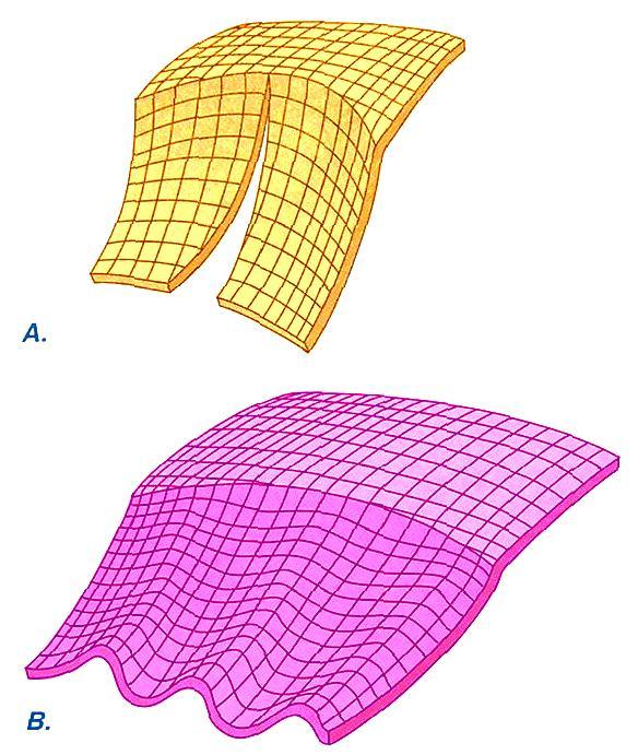 Η παραμόρφωση στις ζώνες υποβύθισης όπου δεν ισχύει το κλασσικό μοντέλο του μη εκτατού σφαιρικού κελύφους και άρα και η σχέση που συνδέει τα μεγέθη r, R και δ. Α.