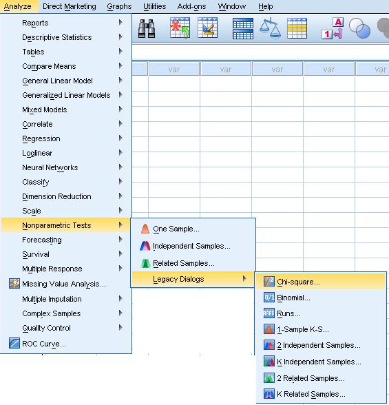 Έλεγχος Χ με SPSS 1.