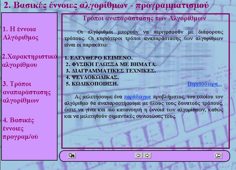 5.2 Προβληματικές περιοχές Επιλέγοντας το σύνδεσμο «Προβληματικές Περιοχές» ο χρήστης οδηγείται σε μια οθόνη με τις περιοχές του συγκεκριμένου κεφαλαίου, που δημιουργούν προβλήματα κατά τη διδασκαλία