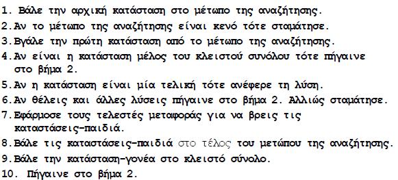 Αναζήτηση Πρώτα σε Πλάτος Ο αλγόριθμος αναζήτησης πρώτα σε πλάτος (Breadth First Search - BFS) εξετάζει πρώτα όλες