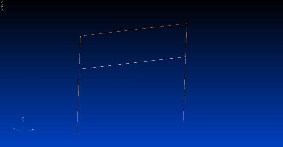 1 st Model (1 element) Beam element