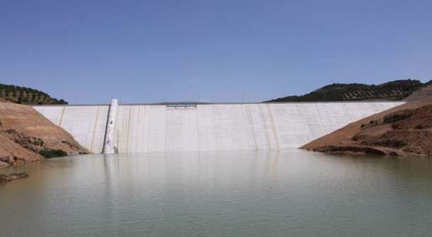 Μήκος στέψης 265 m Όγκος αναχώματος 1.800.000 m 3 Όγκος ταμιευτήρα 22.500.