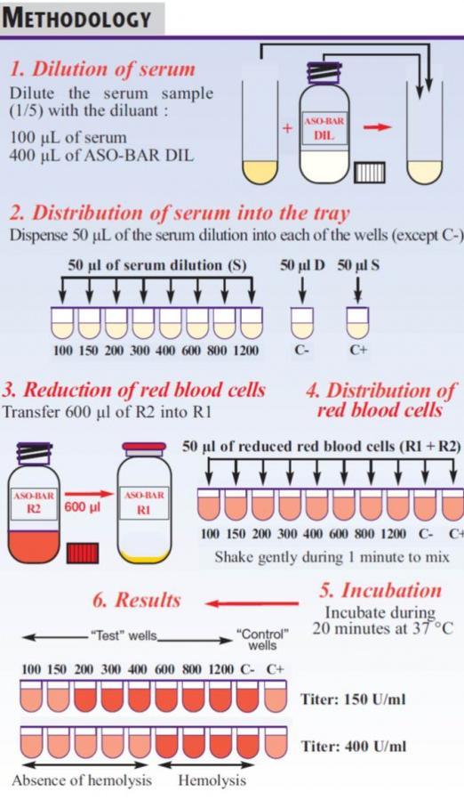 Προσδιορισμός ASTO με τη μέθοδο αναστολής της αιμόλυσης Στρεπτολυσίνη-Ο του στρεπτόκοκκου: Πρόκληση αιμόλυσης ερυθρών αιμοσφαιρίων ανθρώπου
