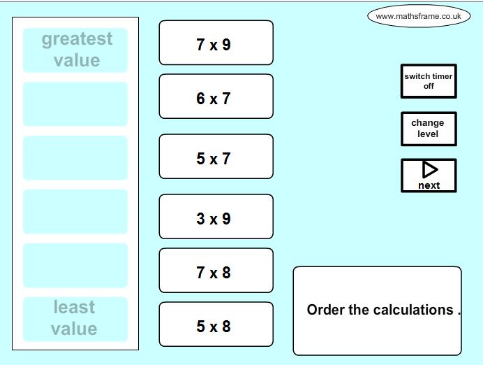 1.3 Ιστοσελίδα http://www.mathsframe.co.