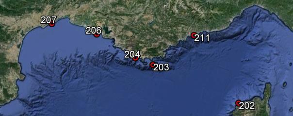 Πραγματοποιήθηκαν δοκιμές σε διάφορες περιοχές αλλά ικανοποιητικά αποτελέσματα έδωσαν μόνο δύο από αυτές, η περιοχή της Νότιας Γαλλίας (Εικόνα 25) και η περιοχή της Βορειοδυτικής Ισπανίας (Εικόνα 27).