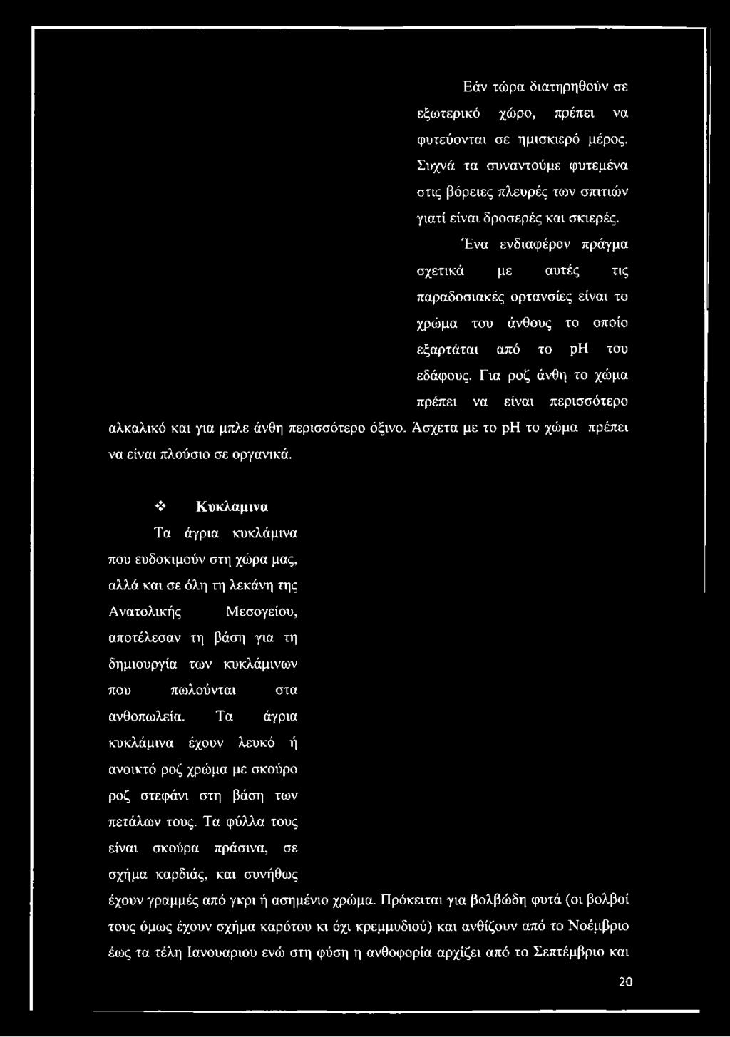 Ένα ενδιαφέρον πράγμα σχετικά με αυτές τις παραδοσιακές ορτανσίες είναι το χρώμα του άνθους το οποίο εξαρτάται από το ρη του εδάφους.