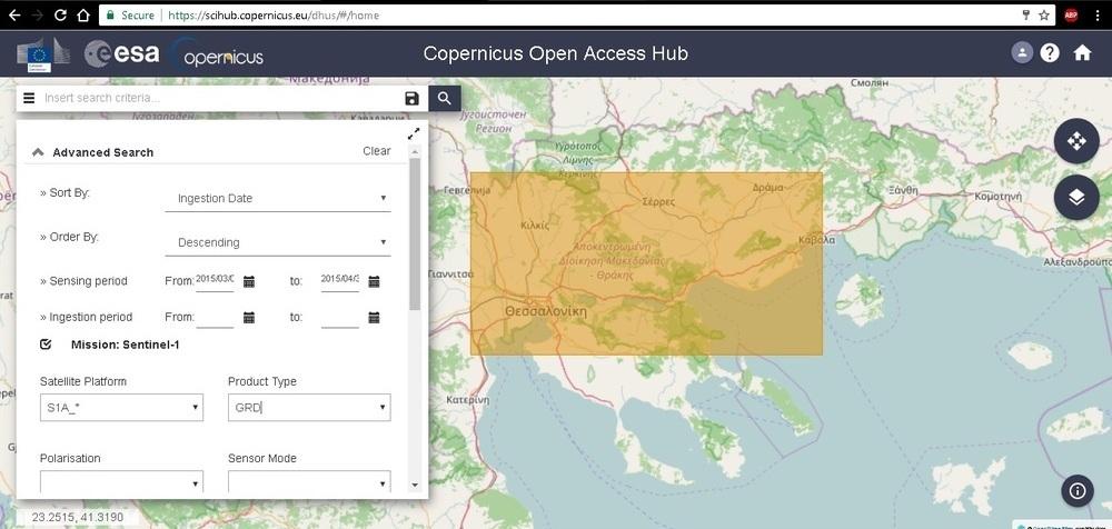 την αναζήτησή μας (περίοδος αναζήτησης, επιλογή δορυφόρου, τύπος προϊόντος κλπ.).