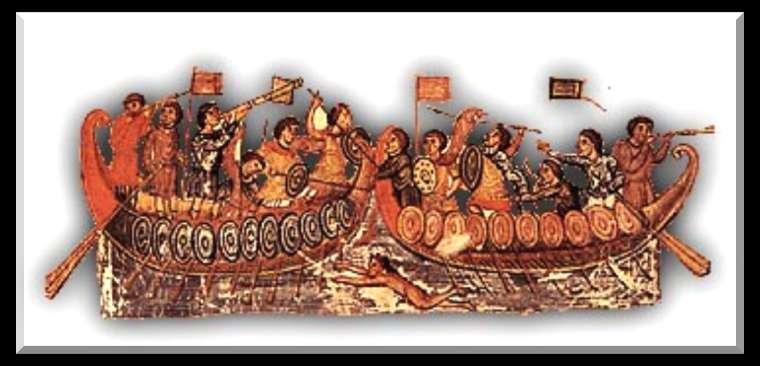 Ναυμαχία μεταξύ Αράβων και Βυζαντινών.